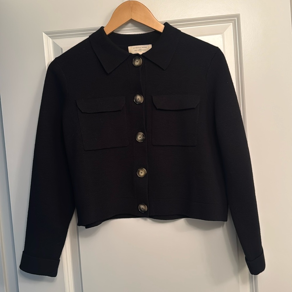 Sezane Betty Cardigan in Black